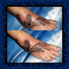 Wzór tatuażu na stopę